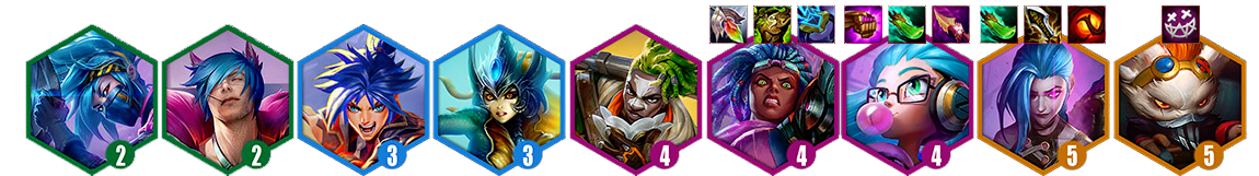 Unités compo Rebelle Into the Arcane - Set 13 TFT